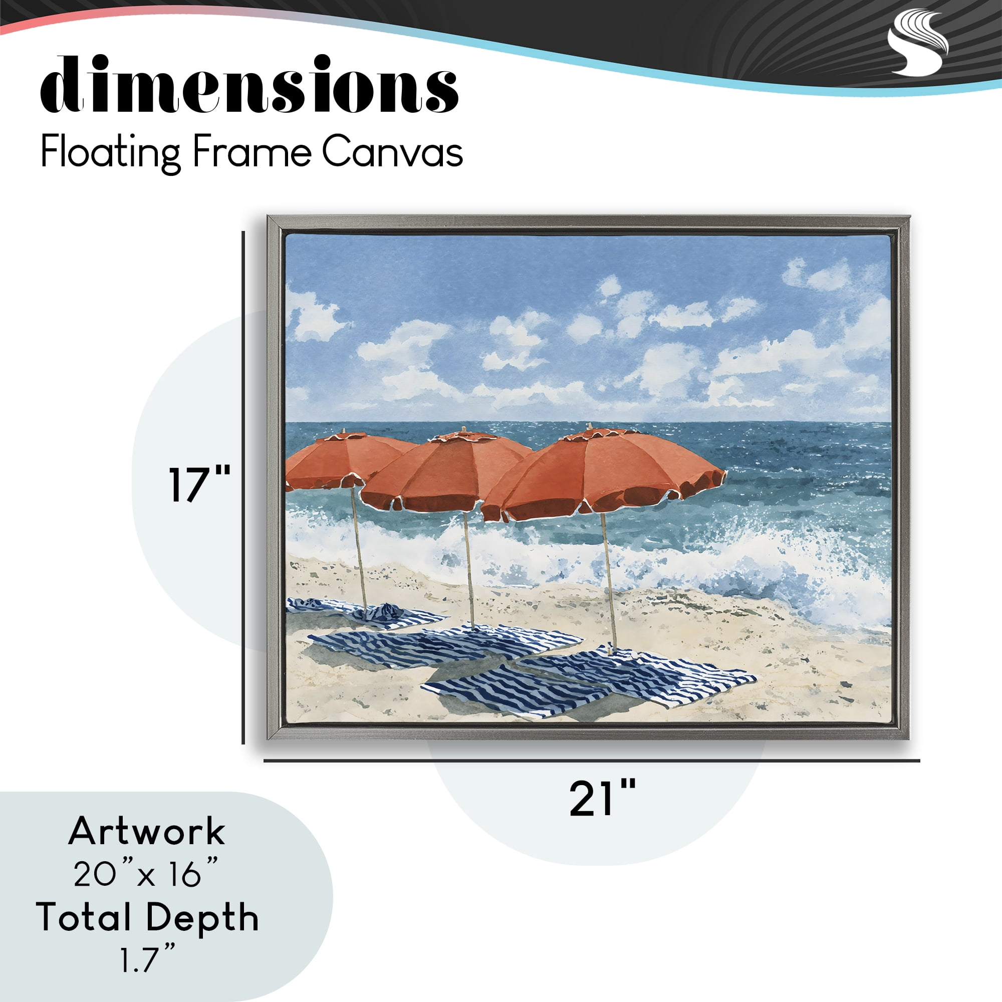 Stupell Industries Shade From The Sun Gray Framed Floater Canvas Wall Art, design by Franklyn Gregory