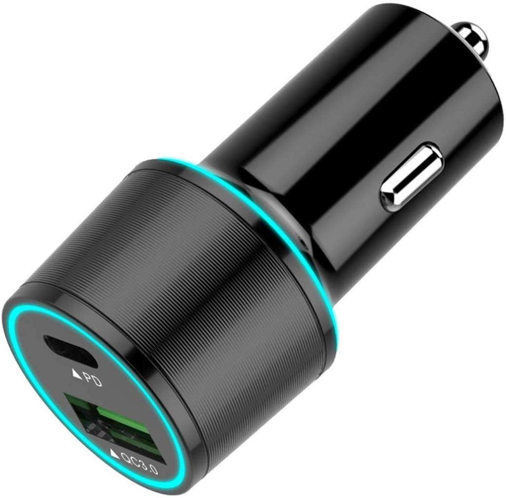 36W Quick Car Charger 2Port USB TypeC PD Power Adapter X6P for