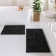 thumbnail image 2 of Juego de alfombras de baño de felpilla Hearth & Harbor, color negro, 2 of 8