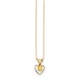 thumbnail image 1 of 14K Yellow Gold Madi K 3mm Citrine Heart Birthstone Necklace 15 Inch, 1 of 4