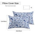 thumbnail image 2 of Boho Blue Floral Outdoor Pillow Covers 20x12 Inch Lumbar Pillow Covers Set of 2 Waterproof Decorative Throw Pillow Cases Farmhouse Botanical Vintage Paisley Flower Cushion Covers for Patio Furniture, 2 of 8