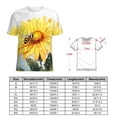 thumbnail image 2 of Bee And Flowers T-Shirt O Neck Retro Print Big Size T-Shirts Short Sleeve Tees Womens Pretty Design, 2 of 5