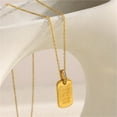 thumbnail image 4 of PAURO Angel Number Necklaces for Women Square Digital Bar Pendant 11 11 Chain Gold Plated Stainless Steel Dainty Simple Cool Statement Personalized Jewelry Gold, 4 of 6