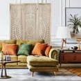 thumbnail image 6 of Tzou 67" Foldable Room Divider - Wooden Privacy Screen with Carved Farmhouse Design, Freestanding Partition for Home Office, Studio & Events (6-Panel Type, No Assembly Needed), 6 of 6