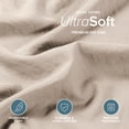 thumbnail image 3 of Bare Home Washed Duvet Cover Set - Ultra-Soft - Premium 1800 Collection - 3 Piece - Oversized Queen, Pebble, 3 of 9