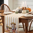 thumbnail image 3 of Thanksgiving Bath Cow Table Runner, Autumn Thanksgiving Kitchen Dining Table Decoration for Home Party Decor 13x60 Inches, 3 of 9