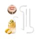 thumbnail image 1 of Anti Wrinkle Straw - Glass Anti-Wrinkle Drinking Straws, Clear Reusable Straws With Cleaning Brush - Alternative To Plastic, 1 of 5