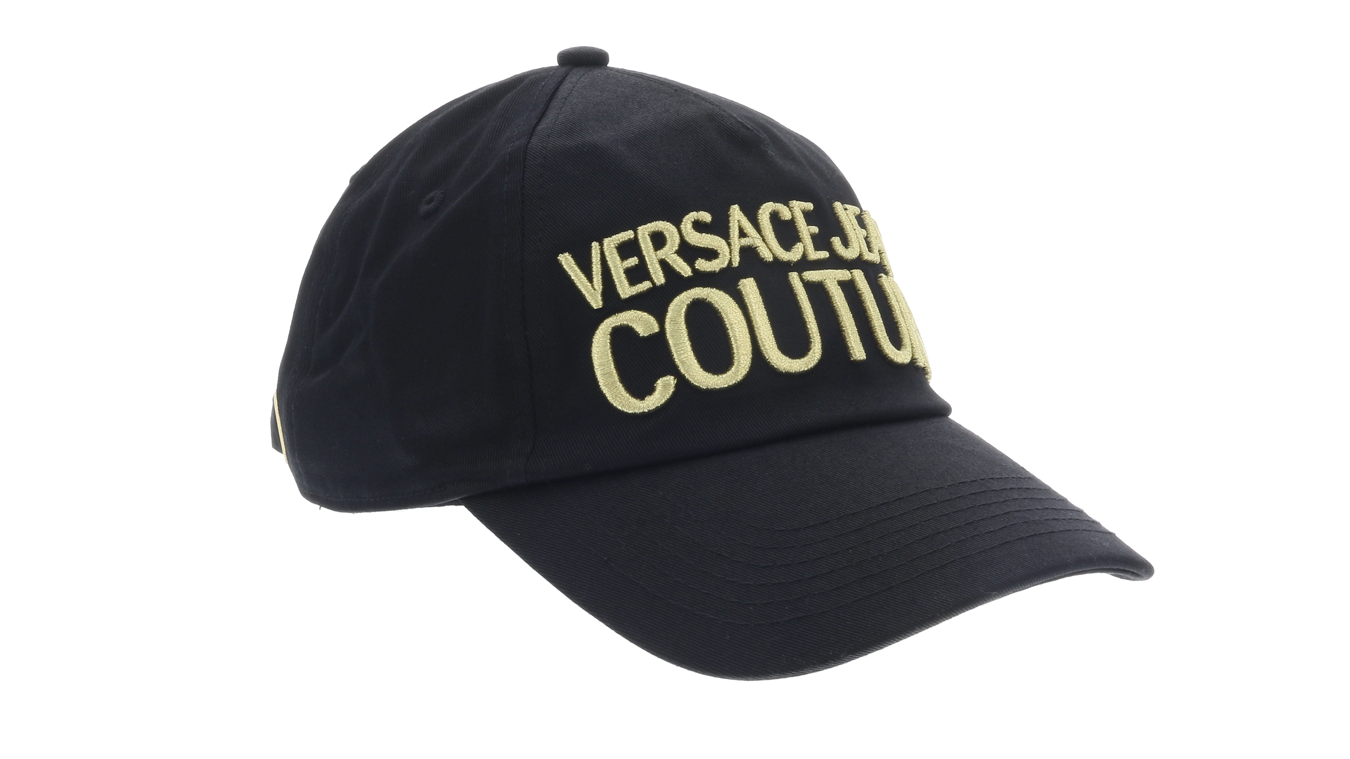 Versace Jeans Couture BlackGold Signature Cotton Mid Visor Cap - One Size