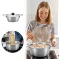 thumbnail image 1 of Stainless Steel Cooking with Lid for Home Kitchen Daily Meal Preparation Use, 1 of 6