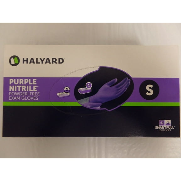 Halyard Purple Nitrile Glove, Small -100/BX-3 bxs(FORMERLY KIMBERLY CLARK)55081