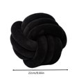 thumbnail image 2 of Black 3 Strand Knotted Round Ball Throw Pillow Soft Comfort Decorative Cushion For Living Room Bedroom Daily Rest, 2 of 2