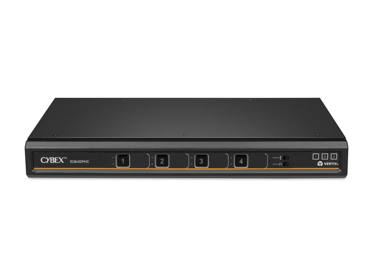 Avocent Vertiv Cybex SC800 Secure 4-Port Desktop KVM Switch SC845DPHC400