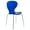 Transparent Blue, variant on LeisureMod Dining Chair Stackable Curved Back and Waterfall Edge Seat Design with Chrome Stainless Steel Legs for Modern Home, Kitchen, and Office Oyster Collection