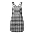 thumbnail image 3 of Bainana Kids Girls Sleeveless Plaid Printed Overalls Dress With Pocket Comfortable Casual Child Suspender Dress For Outdoor Play Size 4-5 Years Black, 3 of 7