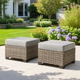 thumbnail image 6 of Ovios 9 Pieces Outdoor Patio Sectional Furniture with 54" Gas Propane Fire Pit Table All-Weather Rattan Wicker Conversation Set with Swivel Glider Rocking Chair for Backyard, 6 of 10