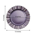 thumbnail image 5 of BalsaCircle 24 Purple Gold13" Acrylic Wooden Textured Round Scalloped Trim Plastic Charger Plates, 5 of 7