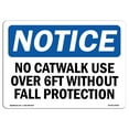 thumbnail image 1 of SignMission OS-NS-A-1218-L-14409 Panneau de Signalisation de 12 x 18 Po - Pas d'Utilisation de Passerelle de Plus de 6 Pi Sans Protection contre les Chutes, 1 of 1