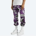 thumbnail image 5 of Blekii Men's Camouflage Print Cargo Pants, Elastic Waist Tapered Leg Utility Trousers, Casual Outdoor Pants with Multiple Pockets, Durable Fabric for Hiking Or Work, Functional, 5 of 8