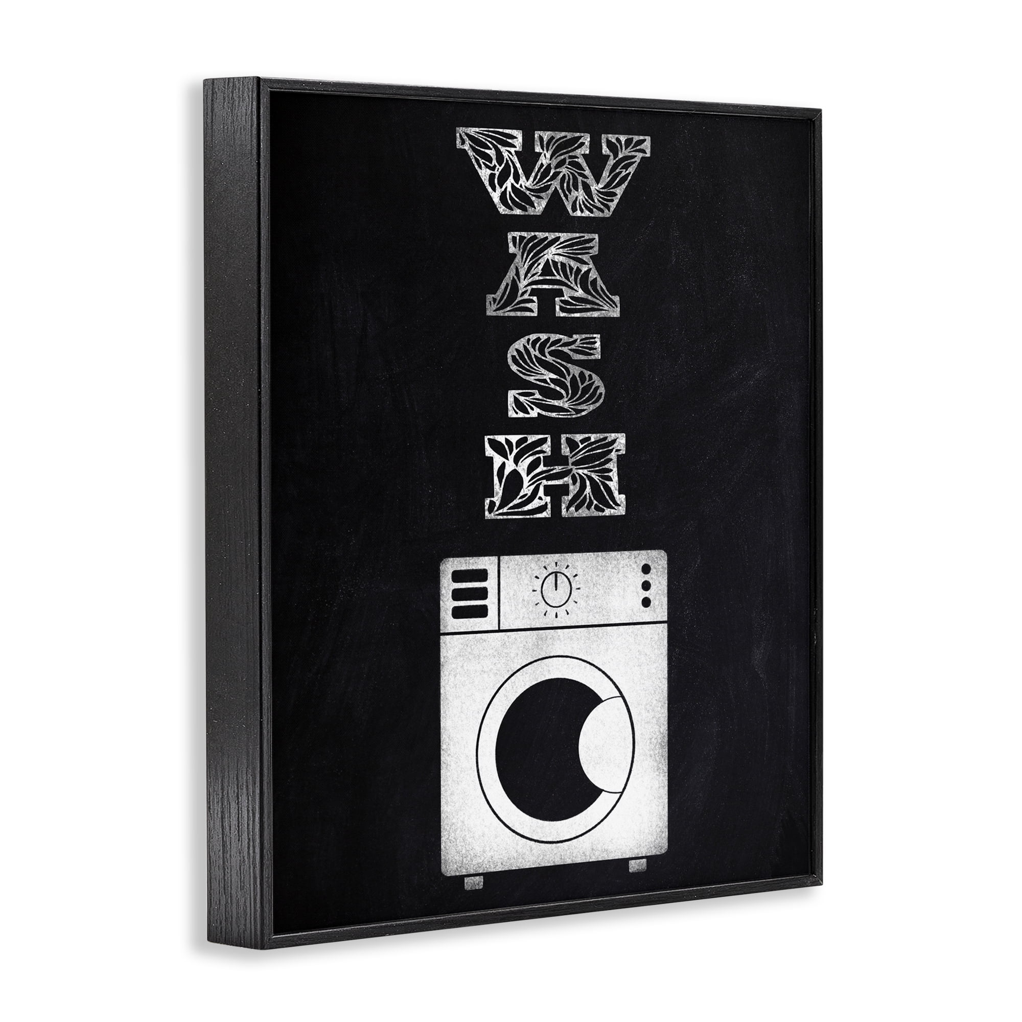 Laundry Wash Ornate Letters Black Framed Giclee Art, design by Marcus Prime