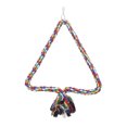 thumbnail image 1 of Large Triangle Bird Rope Swing Perch,Safe To Climb and Chew Bird Swing Toy,Bird Cage Toy Accessory for Cockatiels Parakeets[L], 1 of 8