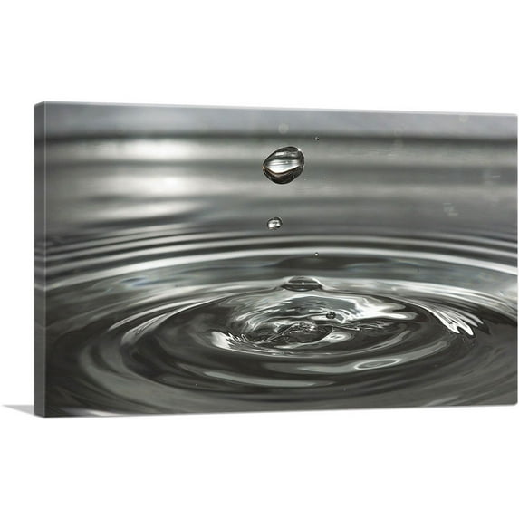 ARTCANVAS Water Drip Home Decor Rectangle Canvas Art Print - Size: 60" x 40" (0.75" Deep) (3-Piece)