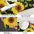 thumbnail image 3 of Black Green Leaf Sunflower Pattern Kitchen Rug Mat,Kitchen Runner Rugs Non Skid Washable,Decorative Kitchen Floor Mats for Kitchen,Sink,Laundry,17"X47", 3 of 5