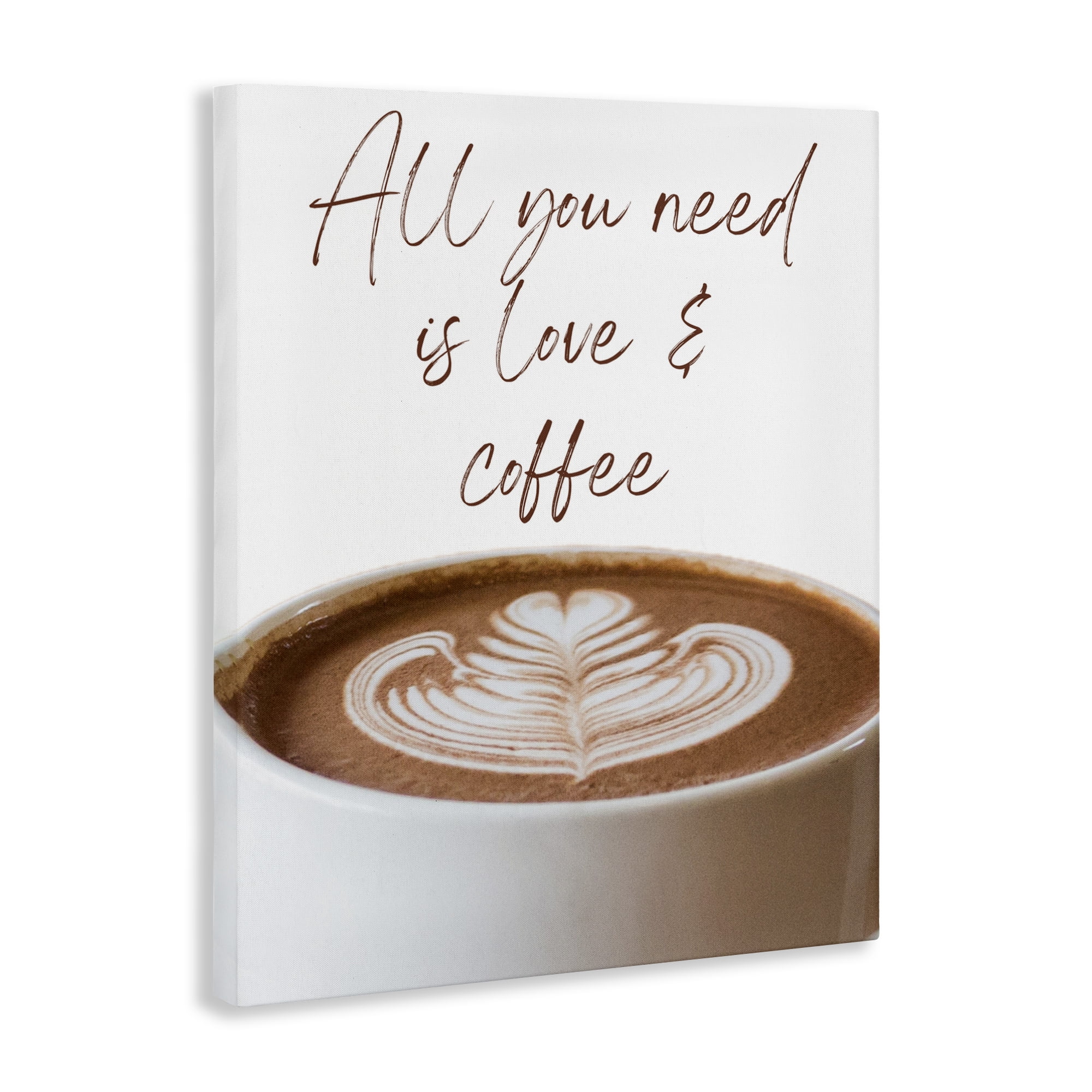 Stupell Industries All You Need Love & Coffee Canvas Wall Art, design by Jesse Keith