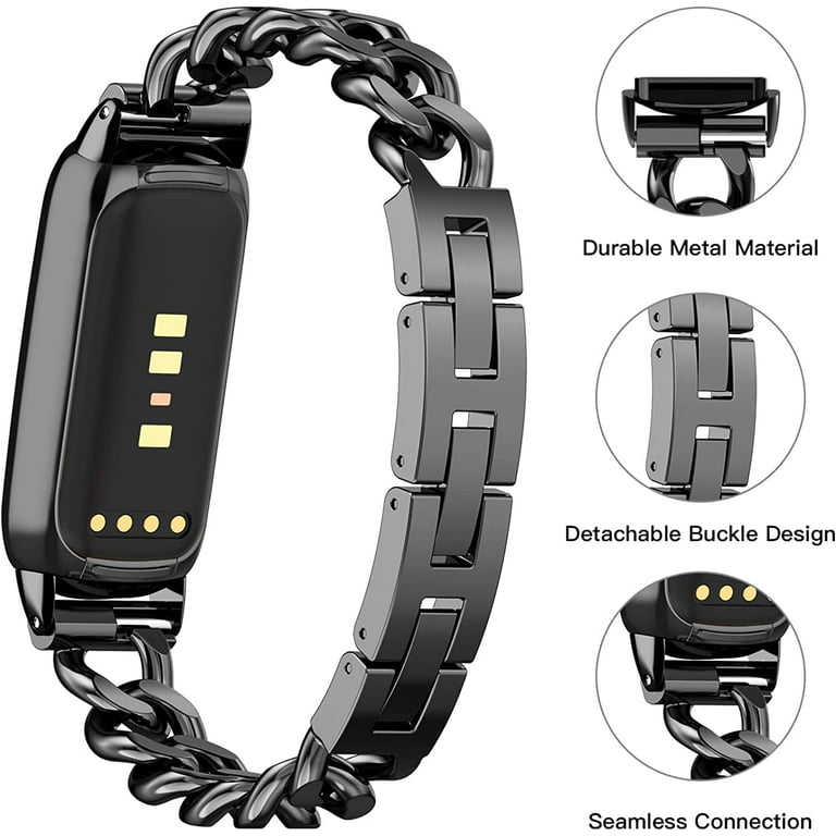 Luxe Bands,Slim Metal Band Stainless Steel Adjustable Straps Replacement  Bands for Luxe Smart Watch for Women Men 