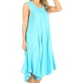 thumbnail image 4 of Sakkas Everyday Essentials Caftan Tank Dress / Cover Up - Turquoise - One Size, 4 of 5