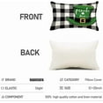 thumbnail image 6 of Buffalo Check ST Patricks Day Pillow Covers 12x20,Lumbar Black and White Pillows Decorative Throw Pillow Cases,Spring Lucky Shamrocks Pinch Me Decorations for Couch Sofa Outdoor Set of 1, 6 of 6