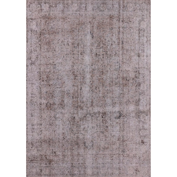 Ahgly Company Indoor Rectangle Mid-Century Modern Silver Pink Oriental Area Rugs, 3' x 5'