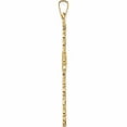 thumbnail image 2 of 14K Yellow Gold Polished And Textured Floral Solid Cross Pendant (25.15 X 14.55) Made In United States -Jewelry By Sweet Pea, 2 of 7