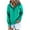 Mint Green Sweatshirts, variant on Qetyuw Quarter Button Collar Hoodies for Women Fashion Long Sleeve Sweatshirt with Pocket Loose Fit Cozy Drawstring Pullover Tops