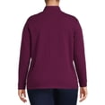 thumbnail image 4 of Terra & Sky Women's Plus Size Mock Neck T-Shirt, 2-Pack, 4 of 5