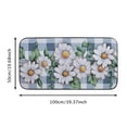 thumbnail image 5 of Shangniulu Front Door Mat, Spring Summer Watercolor Daisy Flower Grey Buffalo Plaid Doormat Non-Slip Kitchen Mat Washable Indoor Outdoor Bathroom Rugs for Entry, Kitchen, Patio  19.68*39.37 in, 5 of 6