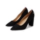thumbnail image 1 of Zapatos Tommy Hilfiger Abilene para mujer, tacón, gamuza negra 5.5, 1 of 5