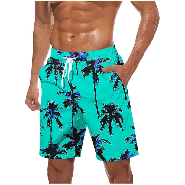 Pantalones Cortos de Cintura Elástica para Hombre con Bolsillos Pantalones de Playa de Impresión de Moda Casual para Hombres, Uso Diario Al Aire Libre de Primavera Y Verano