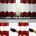 thumbnail image 3 of Driftaway Mia Stripe Room Darkening Grommet Unlined Window Curtains, Set Of Two Panels, Each 52"X96" (Red), 3 of 7