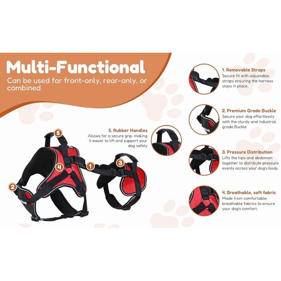 Multi-Functional Full-Body Lifting Dog Harness Vest