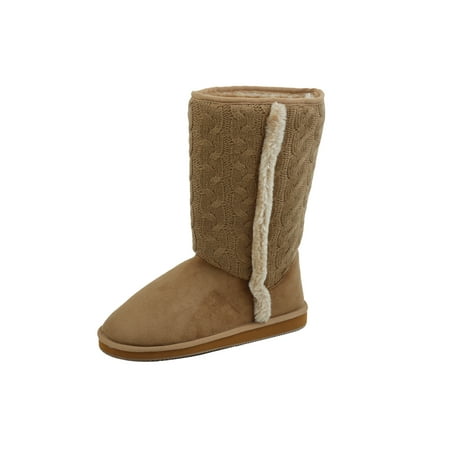 

Starbay Women s Knitted Sweater Style Faux Suede Boots