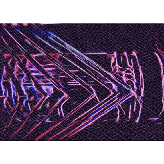 Ahgly Company Indoor Rectangle Patterned Deep Purple Area Rugs, 8' x 12'