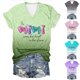 thumbnail image 1 of Fiudx Ofertas Flash Artículos En Oferta Top de Manga Corta con Cuello En V y Estampado Degradado para El Día de La Madre para Mujer, 1 of 3