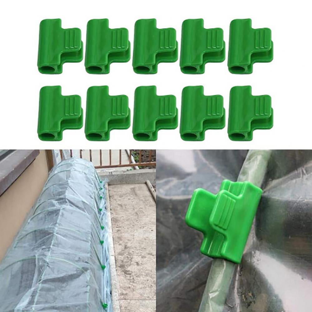 Greenhouse Garden Frame Pipe Clamp Tube Clip Connector Kit Multi Dimension 10X 