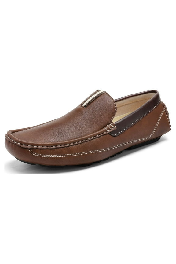Men Fashion Classic Loafers Driving Moccasins Shoes For Men Slip on Lightweight Loafers Shoes BM-PEPE-2 BROWN Size 12