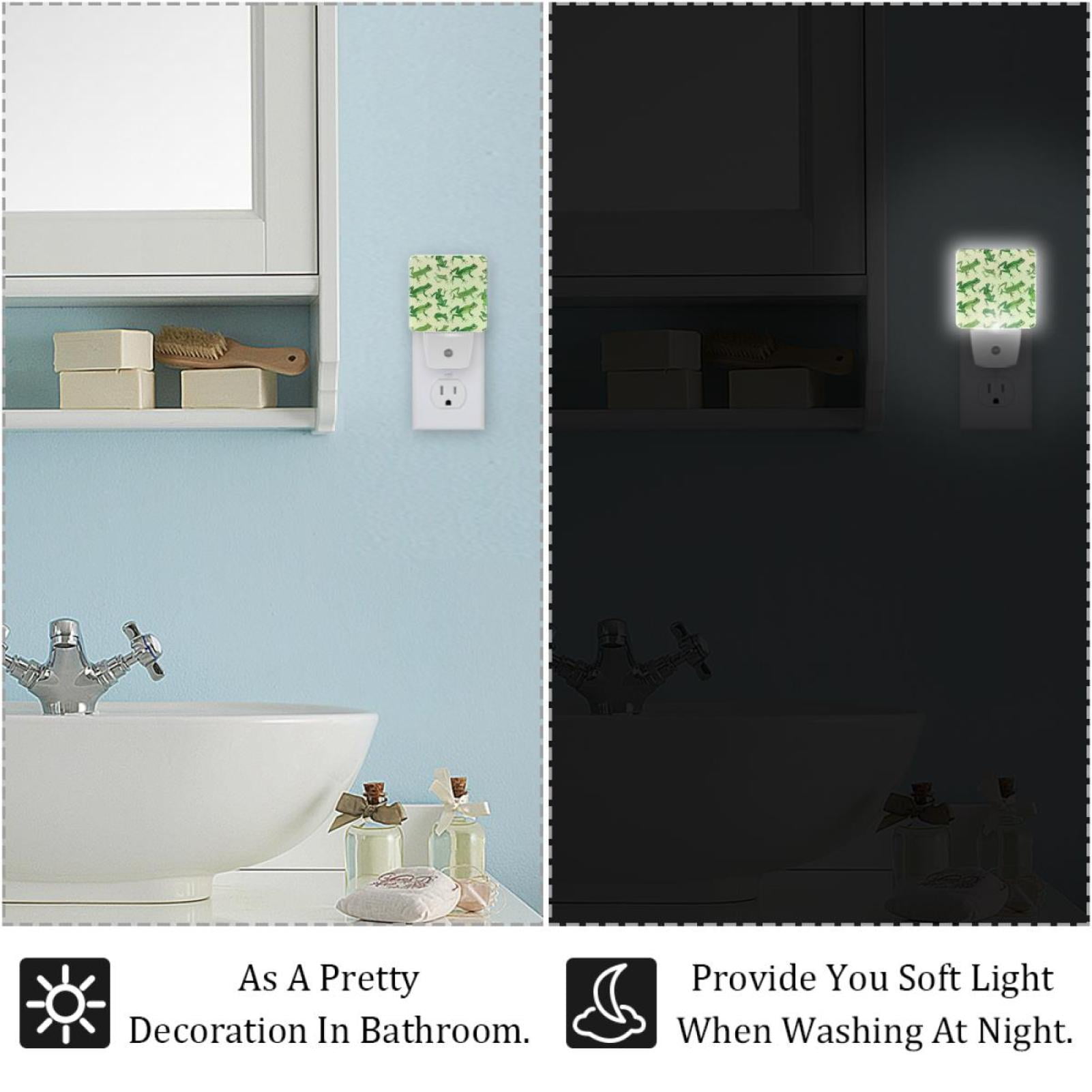 PhooArto Green Frog Pattern Plug in LED Night Light Auto Sensor Dusk to Dawn Decorative Night for Bedroom, Bathroom, Kitchen, Hallway, Stairs, Baby's Room, Energy Saving