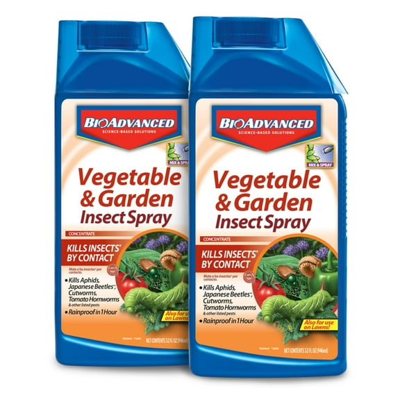 BioAdvanced Vegetable & Garden Insect Spray, Concentrate, 32 oz (2-Pack)