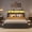 Gray, variant on Bolvdo Queen Platform Bed Frame with Headboard, 4 Storage Drawers & USB Charging Station, LED Lights & Metal Support, Vintage Brown