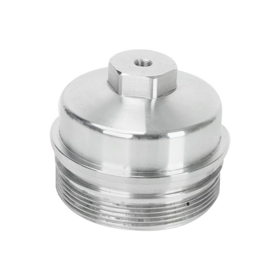 Silver Billet Aluminum Oil Filter Cap For 2003-2007 Ford 6.0L Powerstroke Diesel