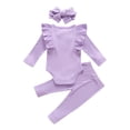 thumbnail image 4 of Maxcozy Baby Girl Infant Long Sleeve Romper Jumpsuit Pants Leggings Outfit Set Clothes 0-18M, 4 of 12