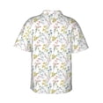 thumbnail image 4 of Xecao Floral print Hawaiian shirt - a stylish short-sleeve button-down for men, perfect for casual beach and tropical outings., 4 of 9